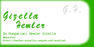 gizella hemler business card